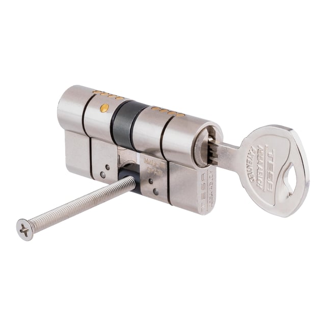 CILINDRO SEGURIDAD ANTIROTURA Y ANTIBUMPING 30 X 30 MM. NIQUEL T70 TESA