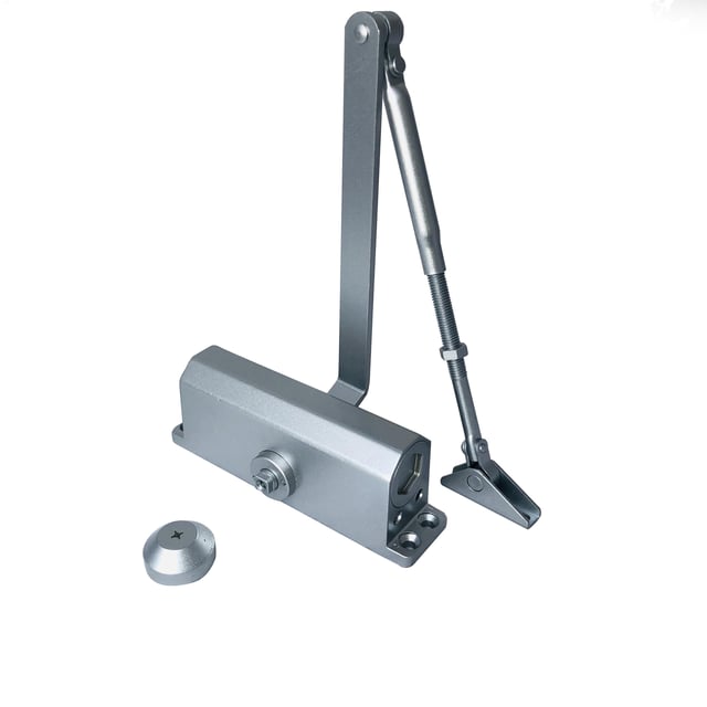 CIERRAPUERTA  BRAZO SIN RETENEDOR 60 KG PLATA 