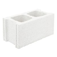 BLOQUE DE HORMIGÓN LISO BLANCO 39X19X19 CM - 1