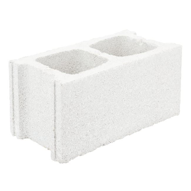 BLOQUE DE HORMIGÓN LISO BLANCO 39X19X19 CM - 1