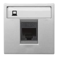 TOMA RED RJ45 CON TAPA SERIE ZENIT PLATA - 1