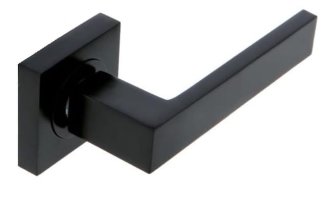 JUEGO DE MANILA ROSETA ALUMINIO CUADRADA MOD 6017 NEGRO  - 1