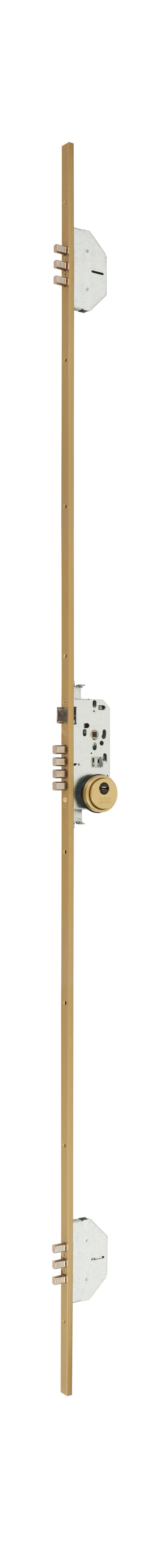 CERRADURA SEGURIDAD EMBUTIR   PUERTA MADERA MULTIPUNTOS 702 3 ORO MCM