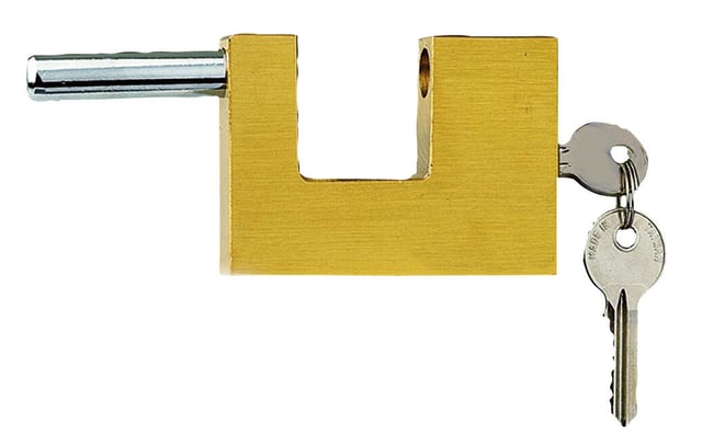 CANDADO DE SEGURIDAD PARA PUERTA RECTANGULAR 70MM DE LATÓN CON 3 LLAVES YALE