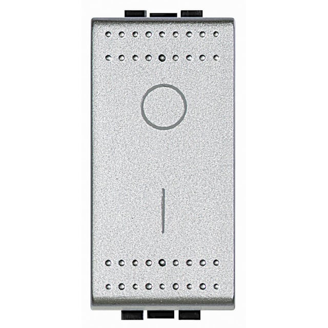 INTERRUPTOR BIPOLAR ESTRECHO SERIE LIVING ALUMINIO