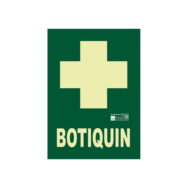 SEÑAL FOTOLUMINISCENTE BOTIQUÍN 1UD