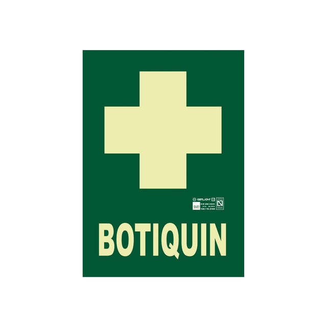 SEÑAL FOTOLUMINISCENTE BOTIQUÍN 1UD