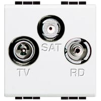 TOMA TV-RADIO-SAT FINAL SERIE LIVING BLANCO - 1