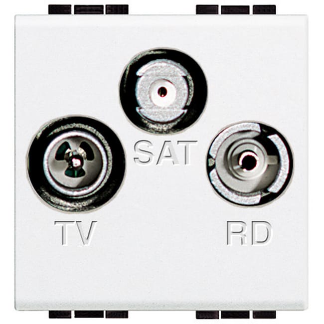 TOMA TV-RADIO-SAT FINAL SERIE LIVING BLANCO - 1