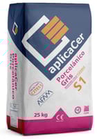 CEMENTO COLA APLICACER PORCELÁNICO FLEXIBLE GRIS 25KG GRIS - 1
