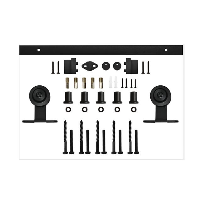 RAIL + EMBELLECEDOR ACERO PUERTA MADERA - 1