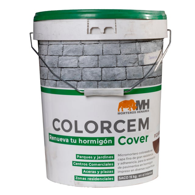 MORTERO RENOVADOR COLORCEM COVER PARA HORMIGÓN IMPRESO PIZARRA 15 KG