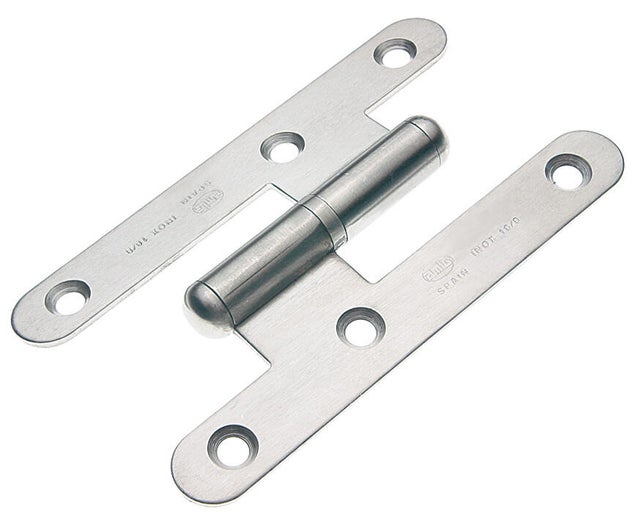 BISAGRA PERNIO A DERECHA 95X52MM MATE AC. INOXIDABLE