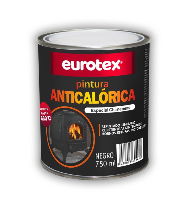 PINTURA ANTICALÓRICA 650ºC 750ML NEGRO