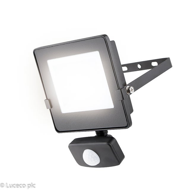 PROYECTOR LED 10W LUZ BLANCA 4000ºK NEGRO CON SENSOR