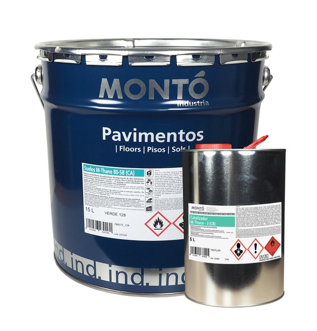 PINTURA SUELOS POLIURETANO + CATALIZADOR 20L ROJO