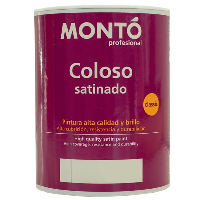 BASE PINTURA PLÁSTICA SATINADA COLOSO 750ML TONOS CLAROS - 1