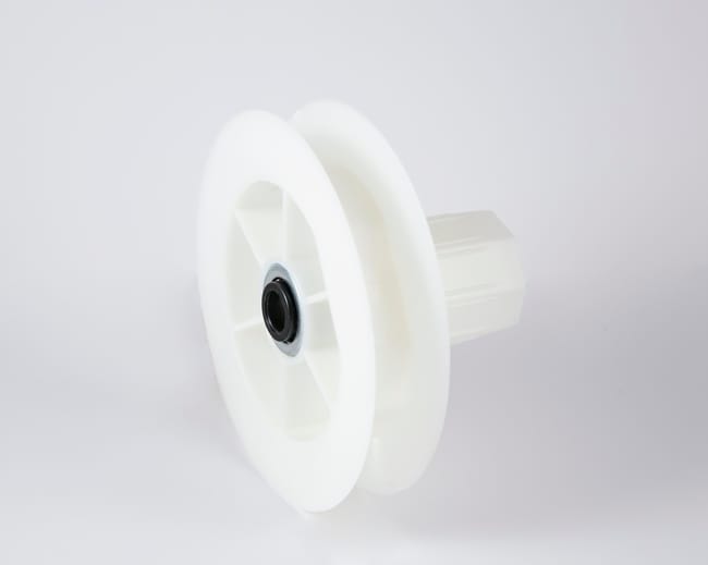 POLEA DE PVC COMPACTO 120 CON RODAMIENTO PARA EJE 40 MM Y CINTA 20MM - 1