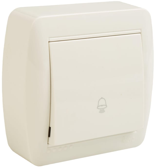 PULSADOR TIMBRE MURAL SUPERFICIE BLANCO
