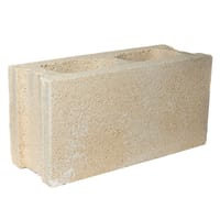 BLOQUE DE HORMIGÓN LISO CREMA 39X19X14 CM - 1