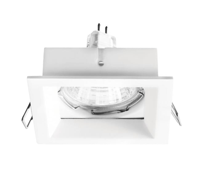 FOCO EMPOTRAR ALUMINIO 80 X 80 MM FIJO BLANCO