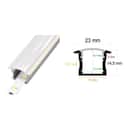 PERFIL TIRA LED DE EMPOTRAR ALTO ALUMINIO 23X15MM 2M - 1