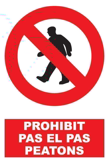 SEÑAL PVC PROHIBIDO PASO 1UD - 1