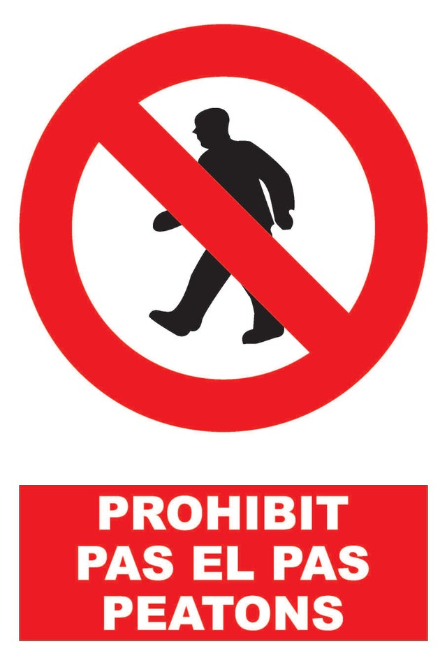 SEÑAL PVC PROHIBIDO PASO 1UD