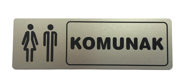 PLACA INFORMATIVA KOMUNAK 23 X 7.5  CM
