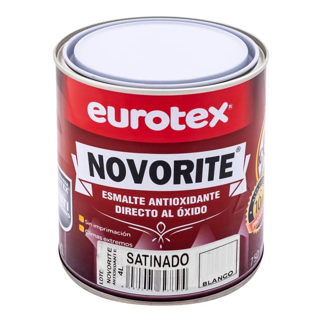 ESMALTE SINTÉTICO ANTIOXIDANTE SATINADO NOVORITE 4L BLANCO - 1