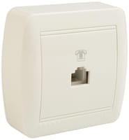 TOMA TELEFONO RJ11 MURAL SUPERFICIE BLANCO - 1