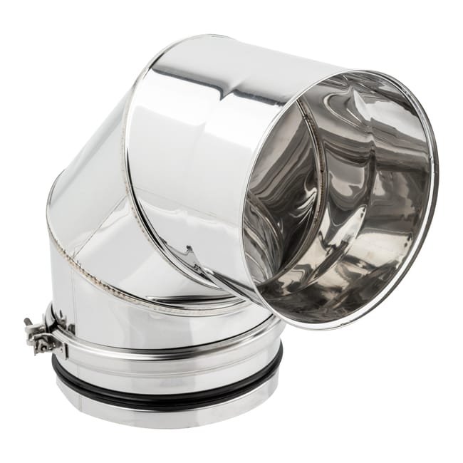 CODO 90º INOXIDABLE PARED SIMPLE 150MM - 1