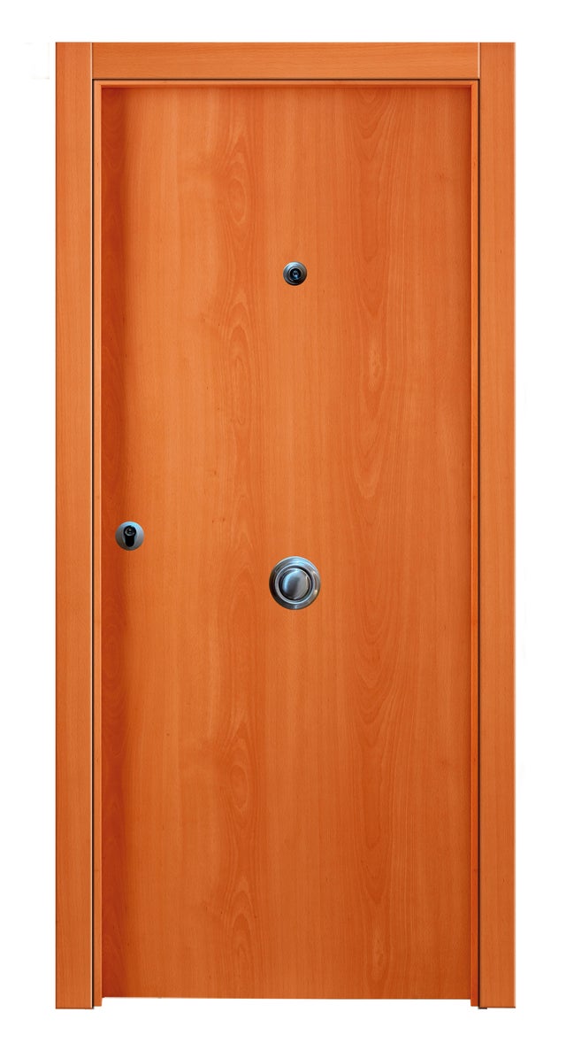 PUERTA ENTRADA BLINDADA ROBLE 3 PUNTOS DERECHA