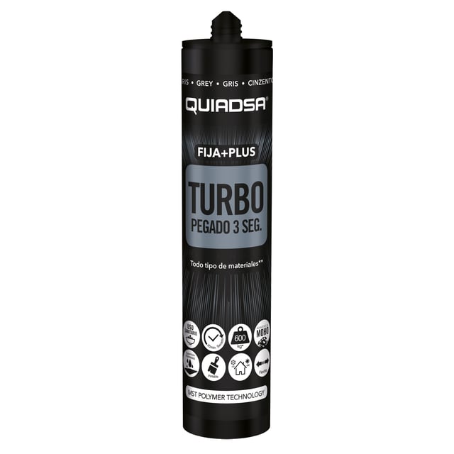 ADHESIVO SELLADOR TURBO QUIADSA  290ML GRIS