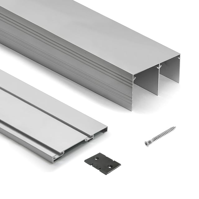 KIT GUIA SUPERIOR E INFERIOR PLATA MATE FRENO 300 CM