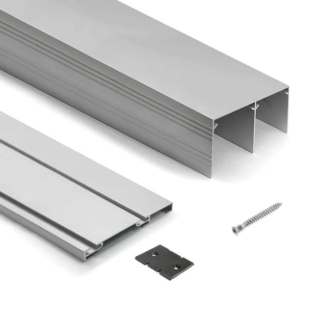 KIT GUIA SUPERIOR E INFERIOR PLATA MATE FRENO 300 CM - 1