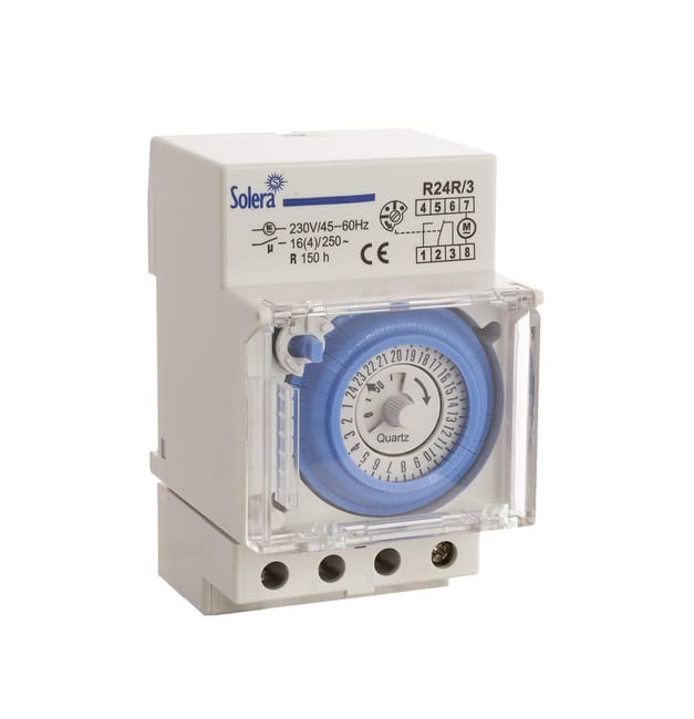 INTERRUPTOR HORARIO CON RESERVA 3 MODULOS SOLERA - 1