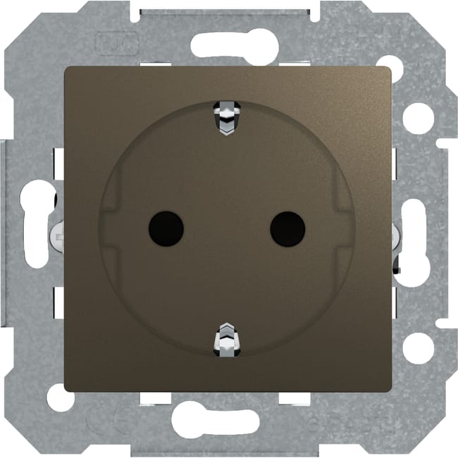 SCHUKO CON BASTIDOR SERIE VIVA NEGRO - 1