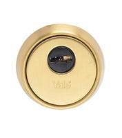 ESCUDO DE SEGURIDAD CUADRADO PARA CERRADURA ACABADO EN DORADO YALE - 1