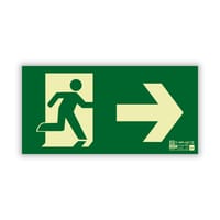 SEÑAL FOTOLUMINISCENTE SALIDA EMERGENCIA DERECHA 1UD - 1