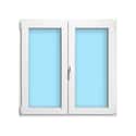 VENTANA PVC OSCILOBATIENTE BLANCA 120X120CM  - 1