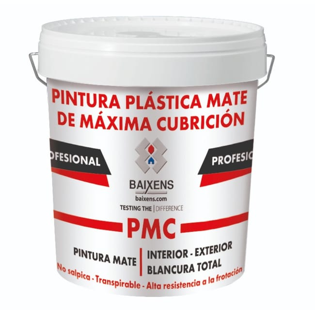 PINTURA PLASTICA BLANCA MATE 4L MAXIMA CUBRICION - 1