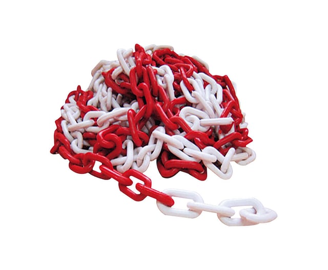 CADENA POLIETILENO BLANCA Y ROJA. 5 M 