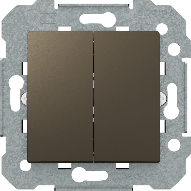 CONMUTADOR DOBLE SERIE VIVA NEGRO - 1