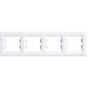 MARCO CUADRUPLE SERIE ASFORA BLANCO - 1