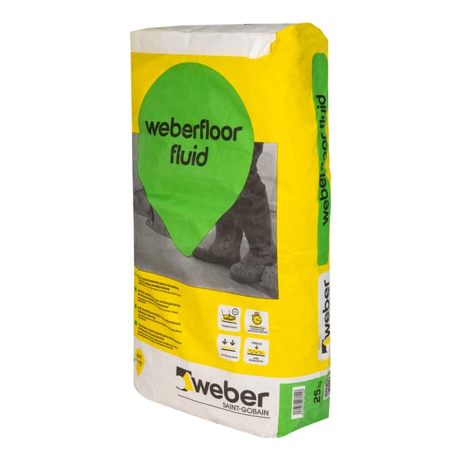MORTERO AUTONIVELANTE WEBERFLOOR FLUID 8-50MM 25 KG - 1