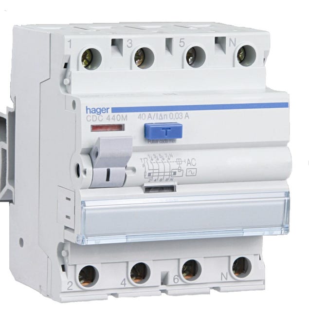 DIFERENCIAL 4P 40A 30MA HAGER - 1