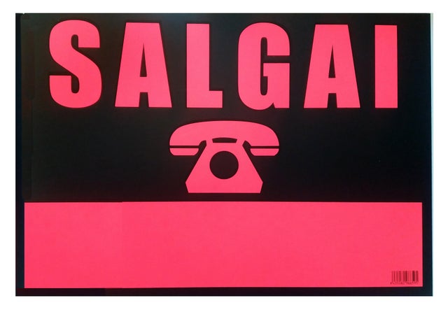 SEÑAL CARTEL PVC EXTERIOR SALGAI (EN VENTA EN EUSKERA) 1UD