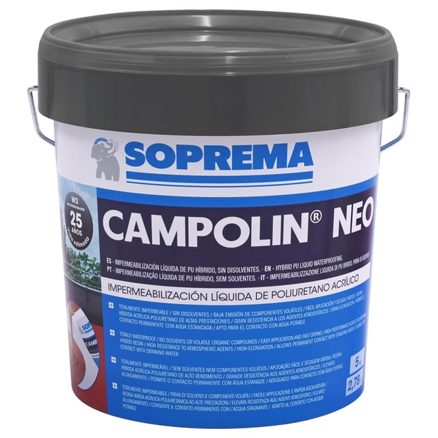 MEMBRANA IMPERMEABILIZANTE CAMPOLIN NEO 5 KG GRIS
