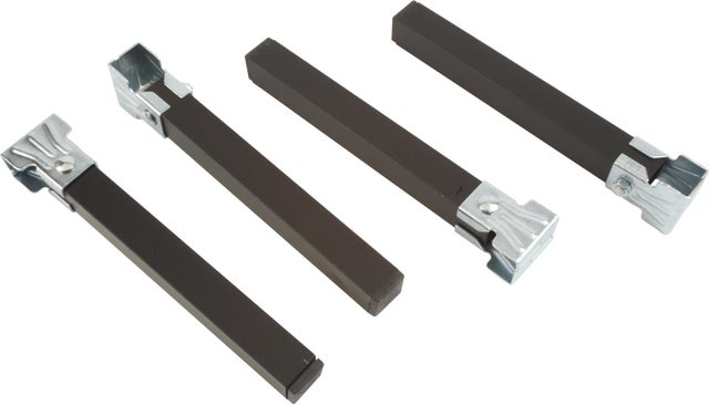 PATA SOMIER METAL CUADRADA 250MM 30X30MM NEGRA. 4UDS